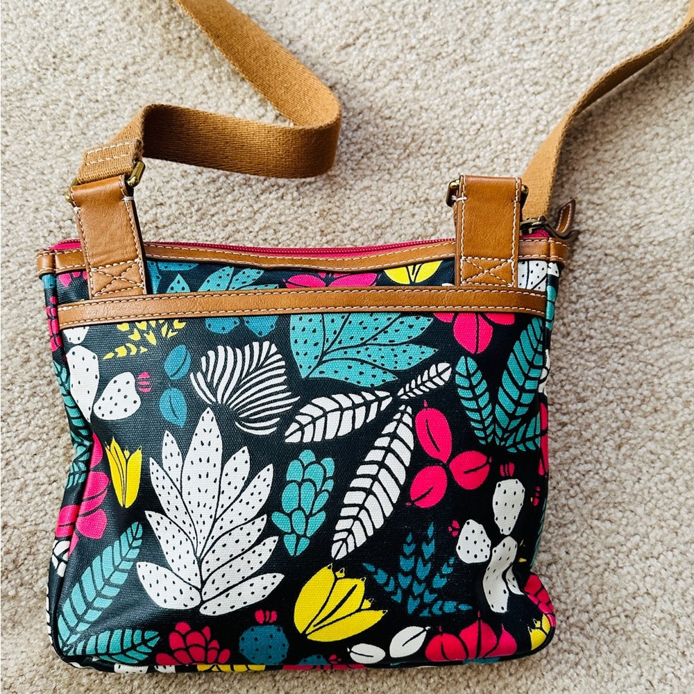 Fossil Saddle Bag Cross Body Purse - Picture 3 of 7